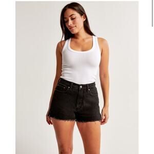 Abercrombie & Fitch Black High-Rise Jean Shorts